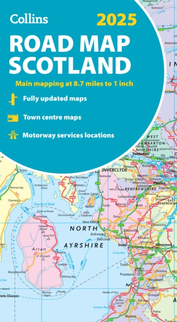 2025 Collins Road Map of Scotland : Folded Road Map-9780008652999